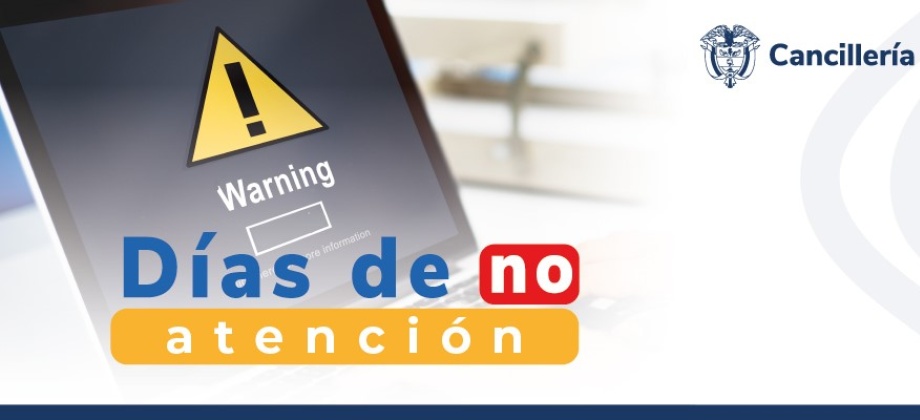 En la Embajada de Colombia en Marruecos y su Sección Consular no se tendrá atención al público los días 17 y 18 de junio de 2024 